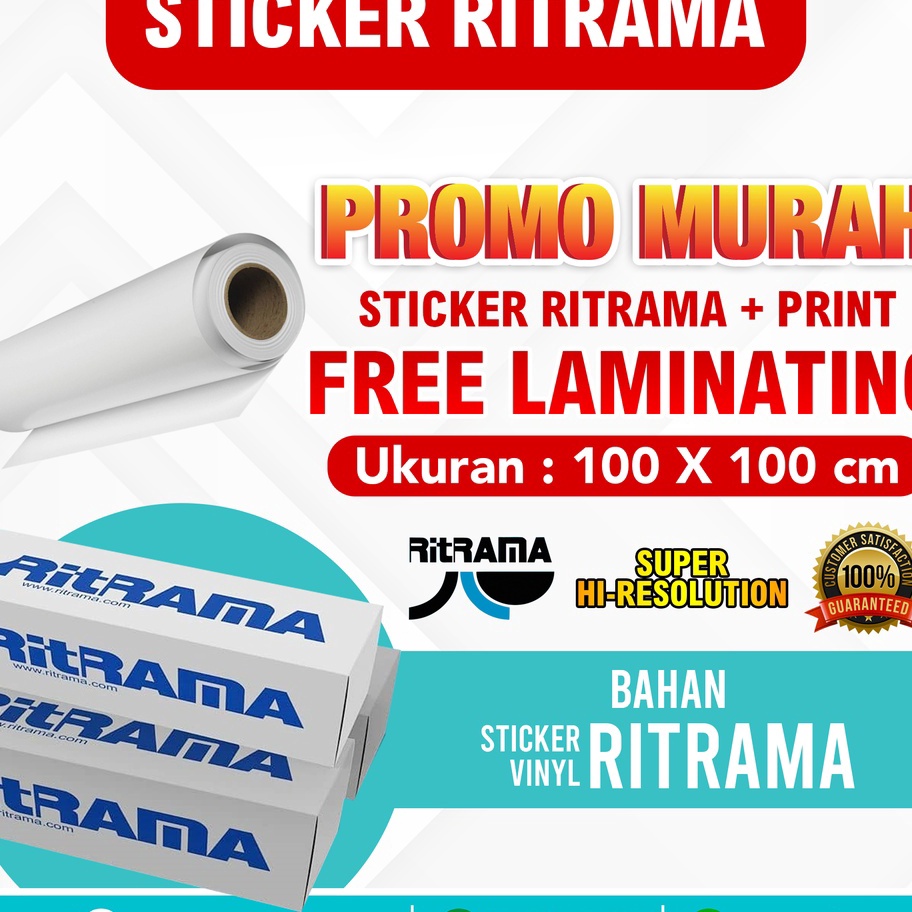 

Ready Stok Print Sticker Ritrama FREE Laminating