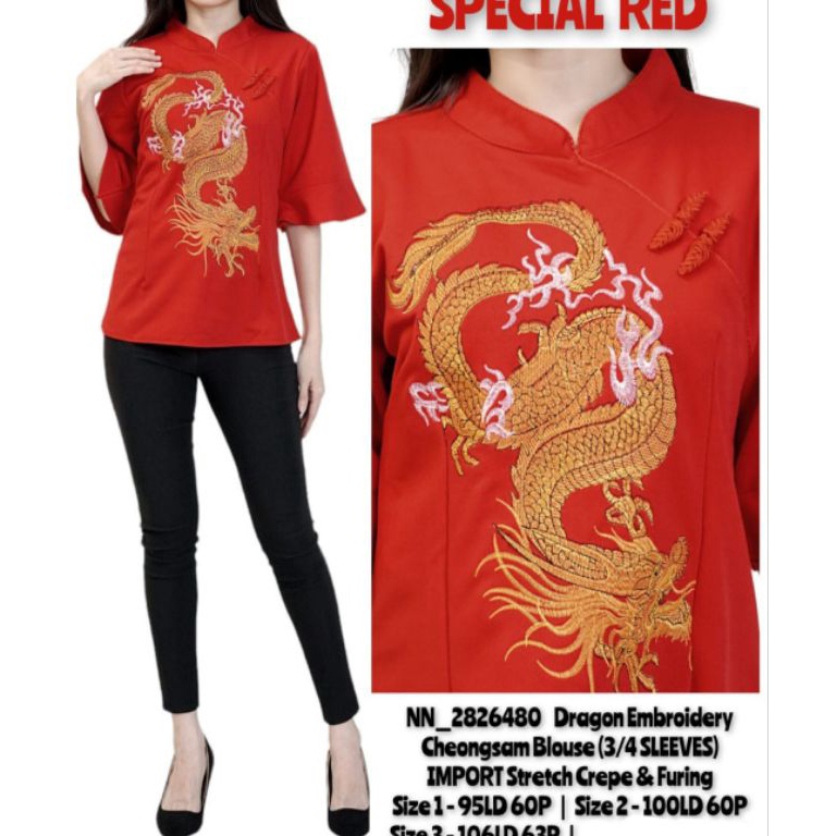 GROSIR MURAH Cheongsam wanita congsam shanghai imlek atasan baru