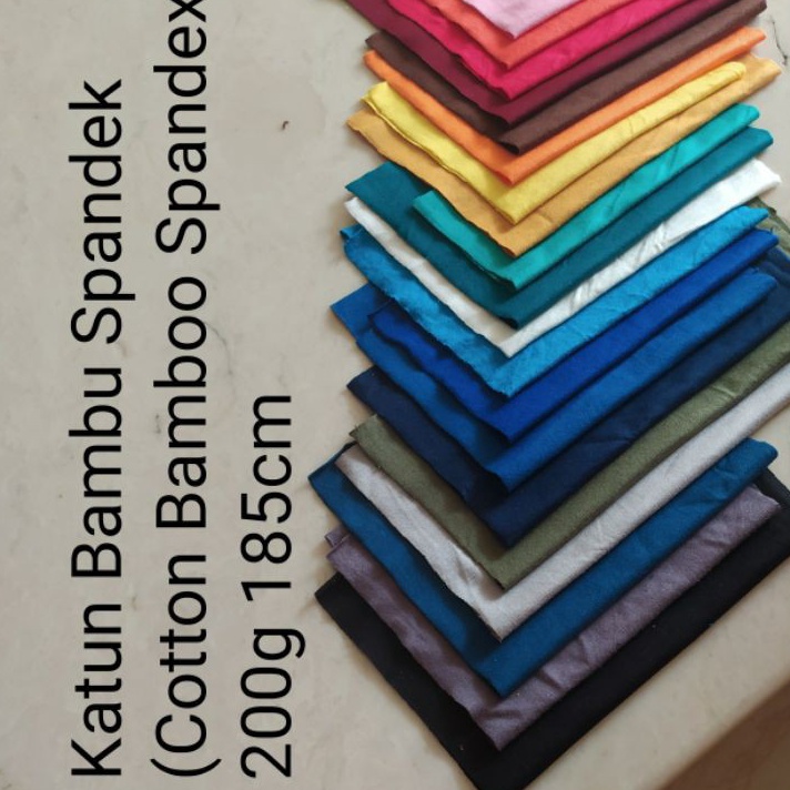 Jangan Sampai Kehabisan Bahan Kain Kaos Polos Katun Bambu Spandek Cotton Bamboo Spandex
