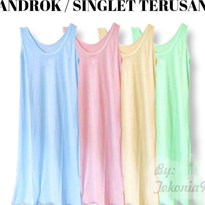 Star Seller Androk Singlet Terusan Panjang Wanita