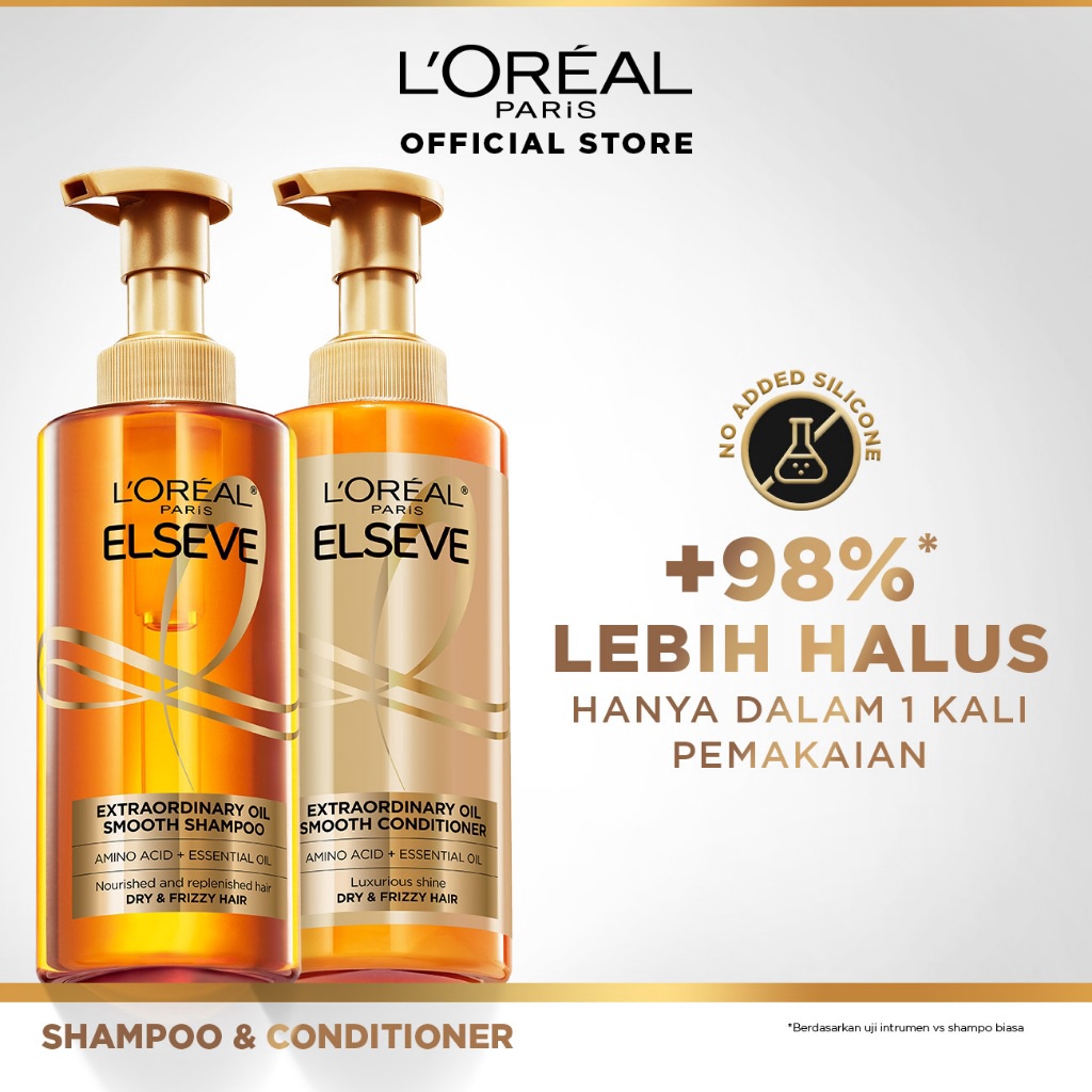 ReadyPaket Hemat LOreal Paris Elseve Extraordinary Oil Sublime Sleek Siliconefree Premium Shampoo  C
