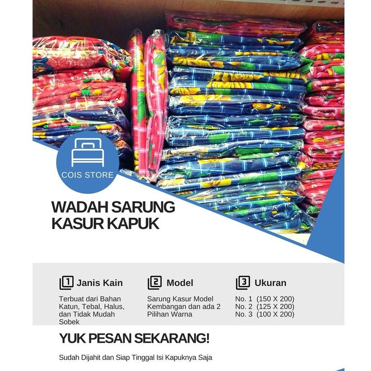 Model Baru  URUNG KASUR KAPUK MOTIF BUNGA SARUNG KASUR ISI KAPUK KULIT KASUR KAPUK