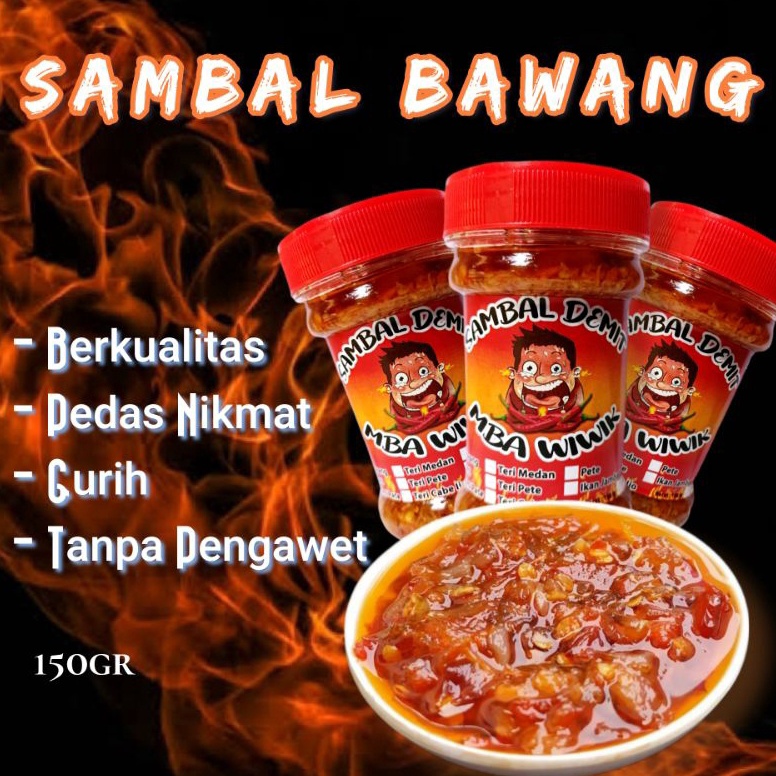 

SUPER DISKON Sambal Bawang Sambel Bawang Pedas Sambal Pedas Murah Sambal Demit Mba Wiwik 15 gram