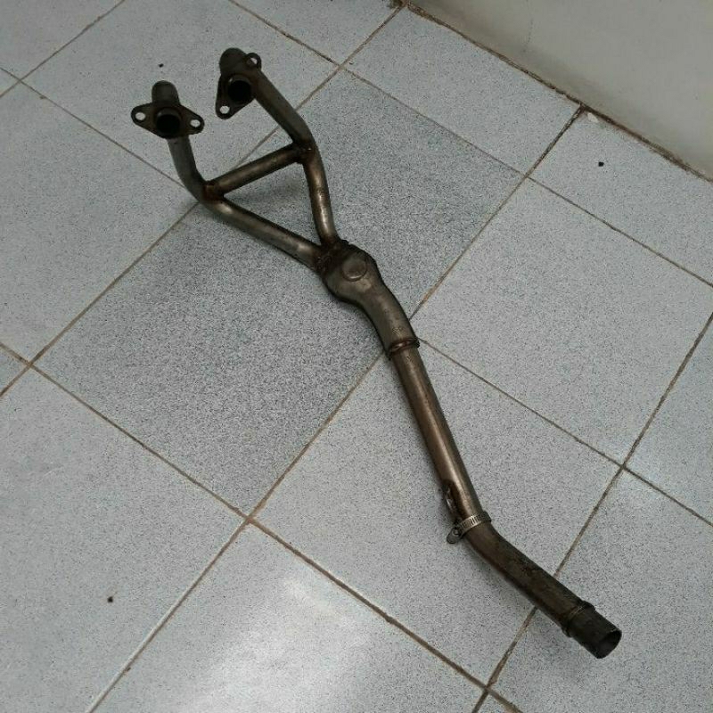 leher knalpot ninja 250 karbu thn 2009 ori 80%