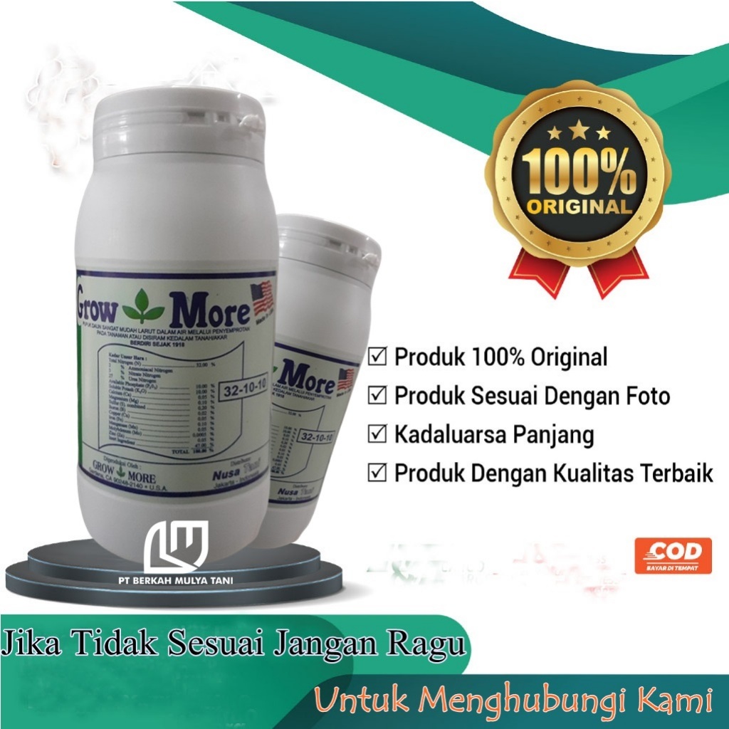 Pupuk NPK Daun Growmore 32-10-10 454 Gram