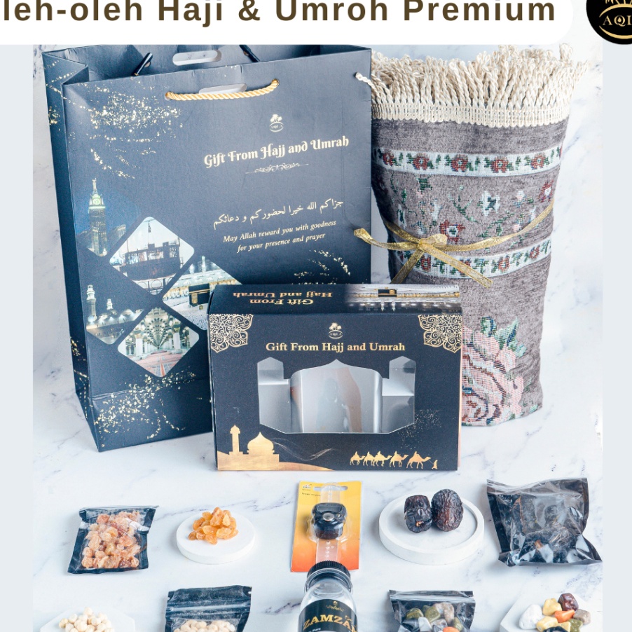 

Free Ongkir Oleh oleh Umroh dan Haji Premium Paket Oleh oleh Umroh dan Haji Sajadah Paperbag Kurma Ajwa Air zam zam asli 1