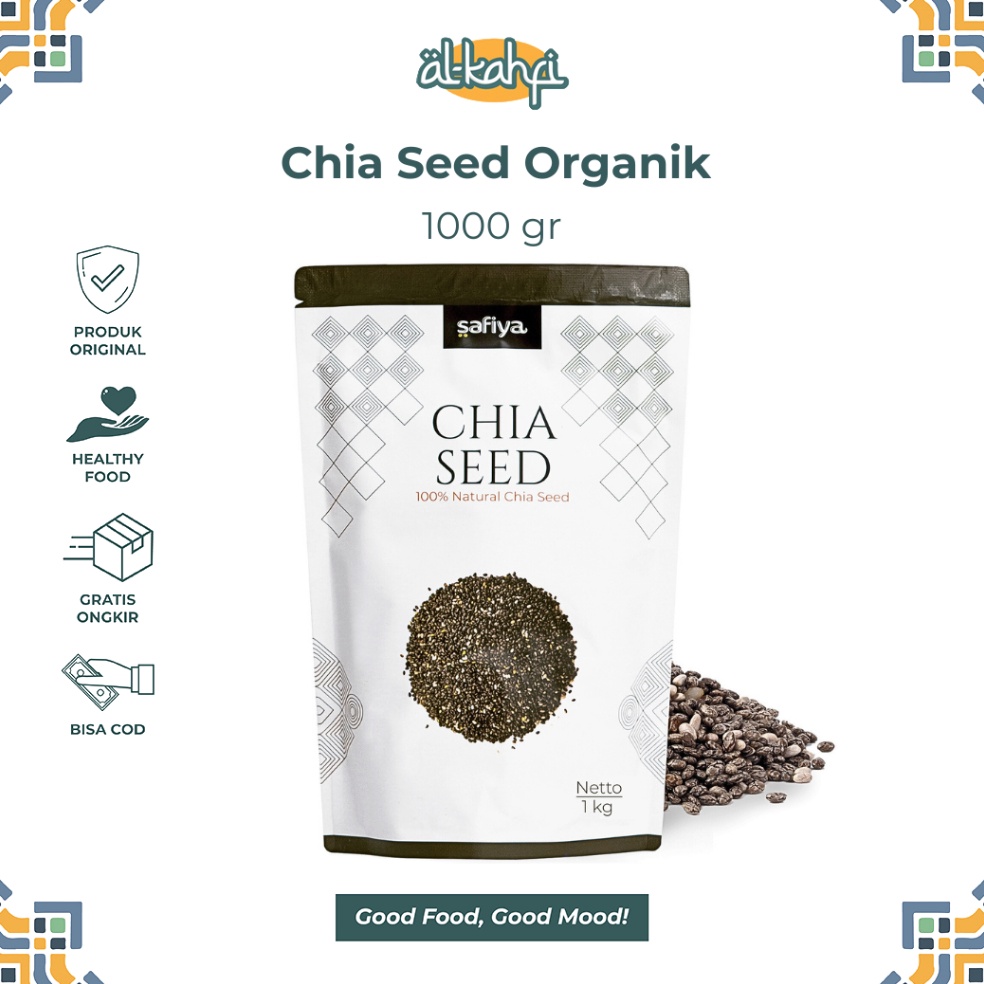 

NEW Organic Chia Seed 1 Kg Organic Black Chia Biji Chia Original Premium