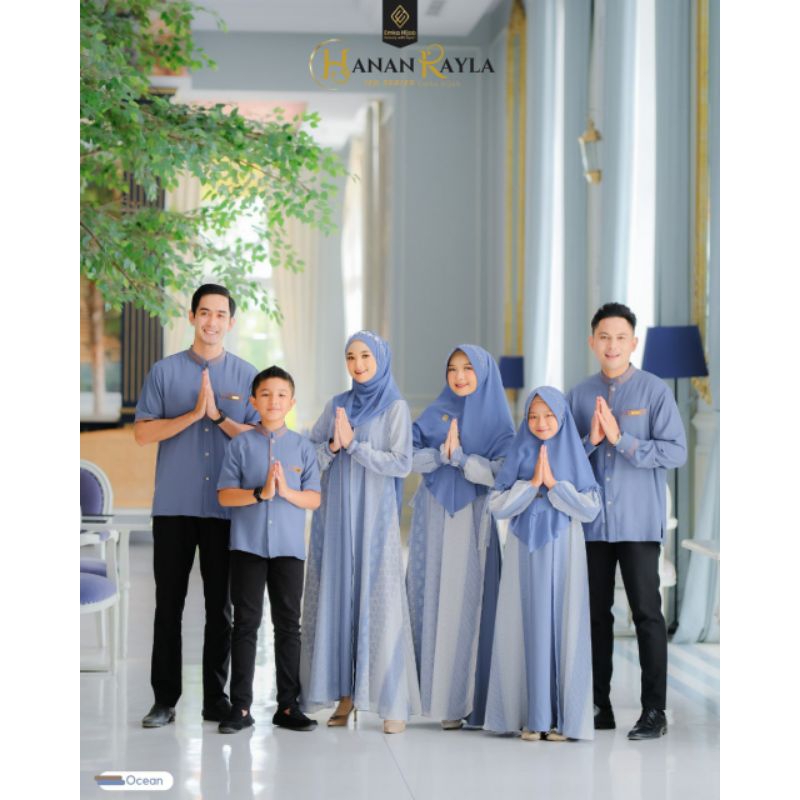 Sarimbit Hanan Kayla by Emka hijab warna Ocean