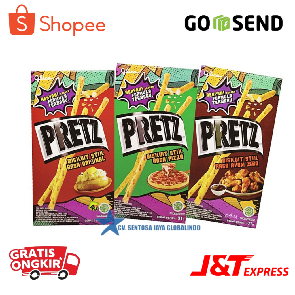 

Glico Pretz Biscuit Stick Original | Ayam BBQ | Pizza