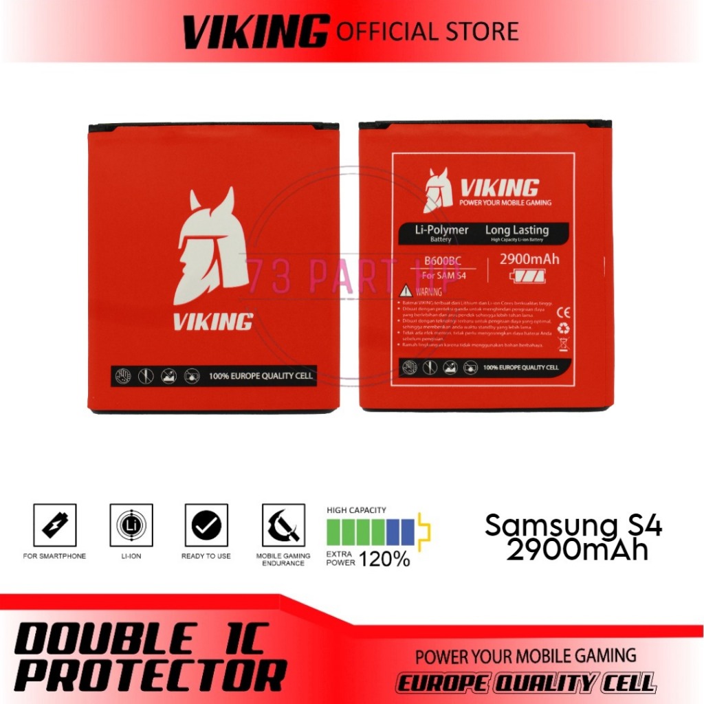 Baterai Viking Double Power B600BC / Samsung Galaxy S4 / G7102 / G7106 / E2353 / GT-I9500 / SGH-I337