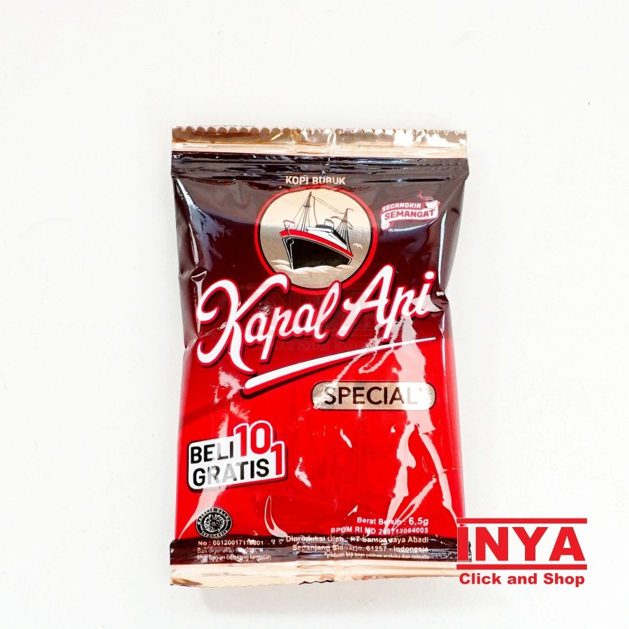 

Kapal Api Kopi Bubuk Special + Gula dan Gula Aren - Instant Coffee - Kopi Bubuk 6.5g
