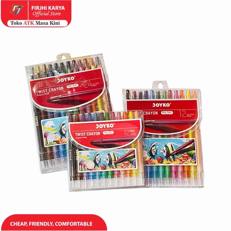 

Twist Crayon Joyko/Crayon Putar Joyko 12 dan 24 Warna