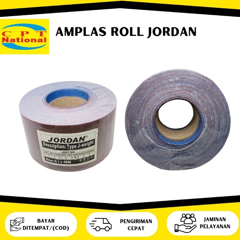 Amplas Roll Jordan  Grit 180 Amplas 45 meter