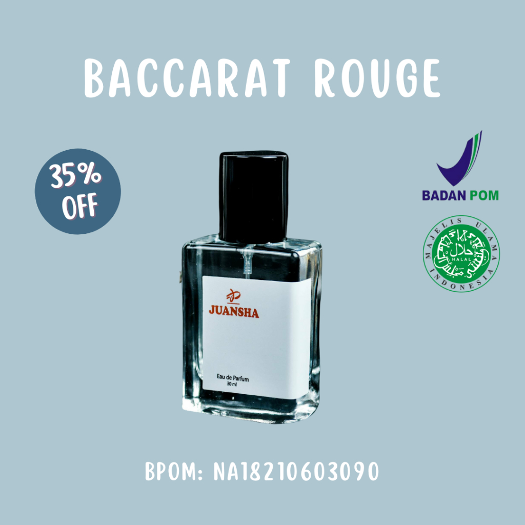 JUANSHA PARFUM BACCARAT ROUGE | JUANSHA BACCARAT ROUGE | PARFUM UNISEX | PARFUM BRANDED | PARFUM BES