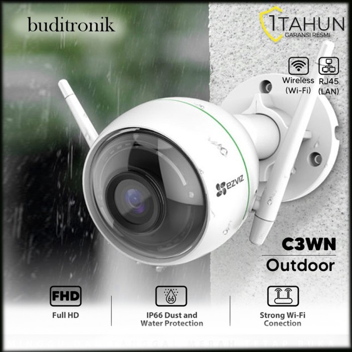 Ezviz C3WN 2MP Smart Home IP Cam CCTV Outdoor w/SD Card 64/128/256GB Husky Smart Home CCTV Outdoor I