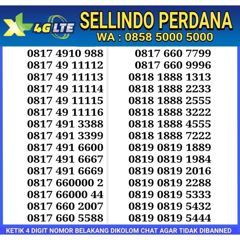 nomor cantik xl kartu perdana XL cantik