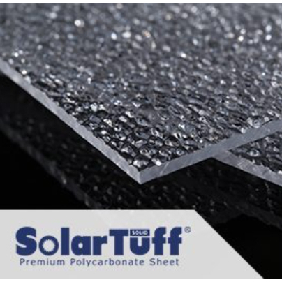 atap polycarbonate SOLARFLAT/solartuff solid pola embossed/ timbul