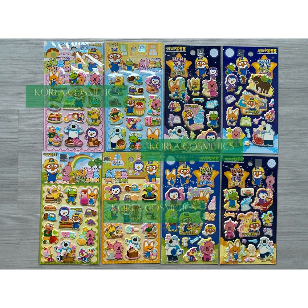 

Pororo snack sticker / starlight luminous stickers original korea