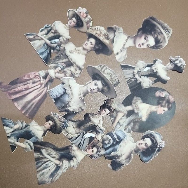 

11pcs The Old High Fashion Lady Stickers