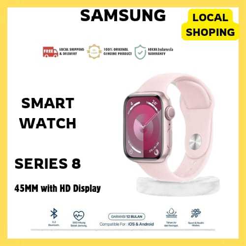 Samsung Smartwatch Watch 8 Pro Jam Pintar Olahraga Bluetooth Smart Watch Pintar Wanita Tahan Air Jam