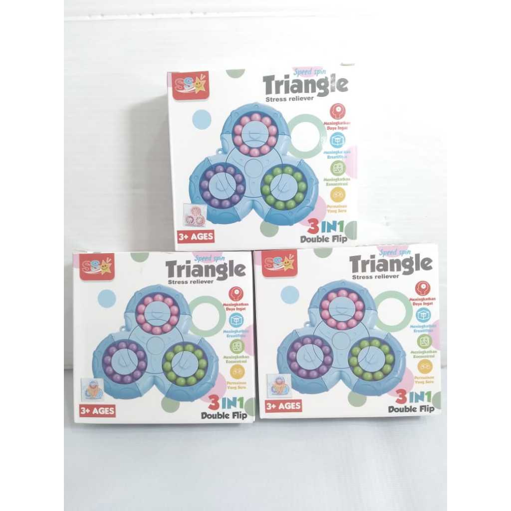 Mainan Anak Fidget Speed Spin Triangle