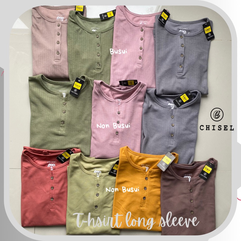 Chisel phenomenal Kaos wanita polos lengan panjang