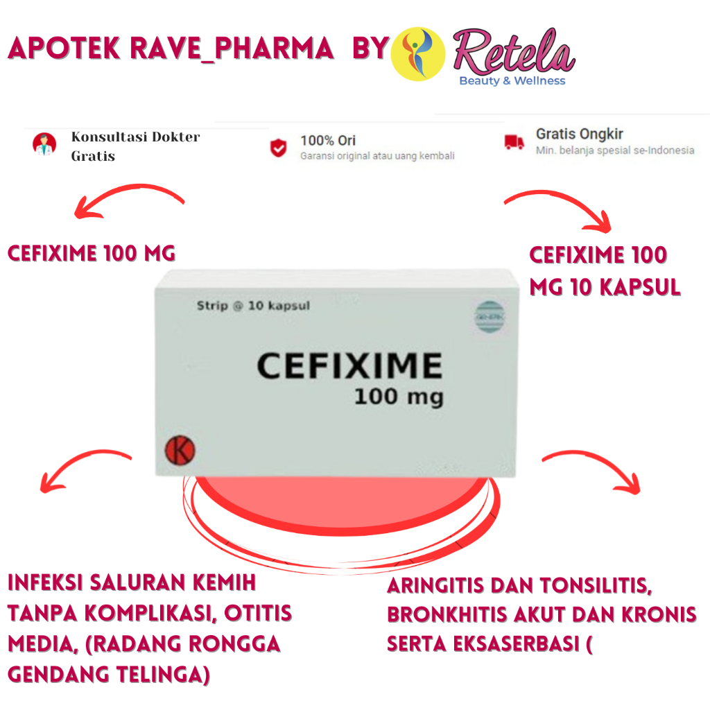 Cefixime 100 mg 10 Kapsul