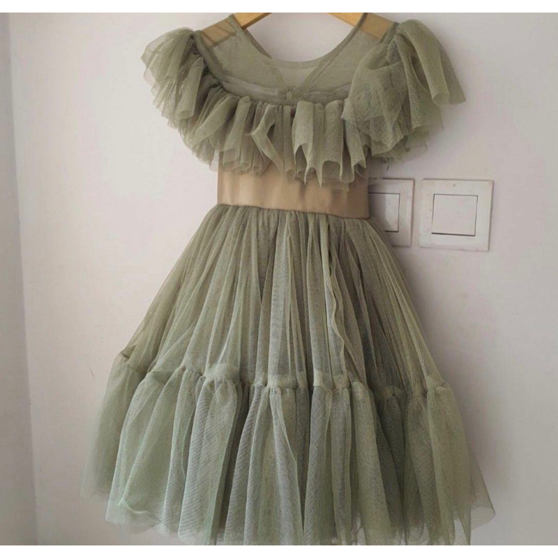 dress pesta anak sage