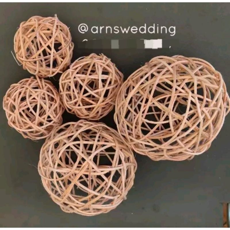 Bola Rotan / Hiasan Rotan / Box Rotan / Kayu Rotan / Kerajinan Rotan / Hias Hantaran Rotan / Rotan