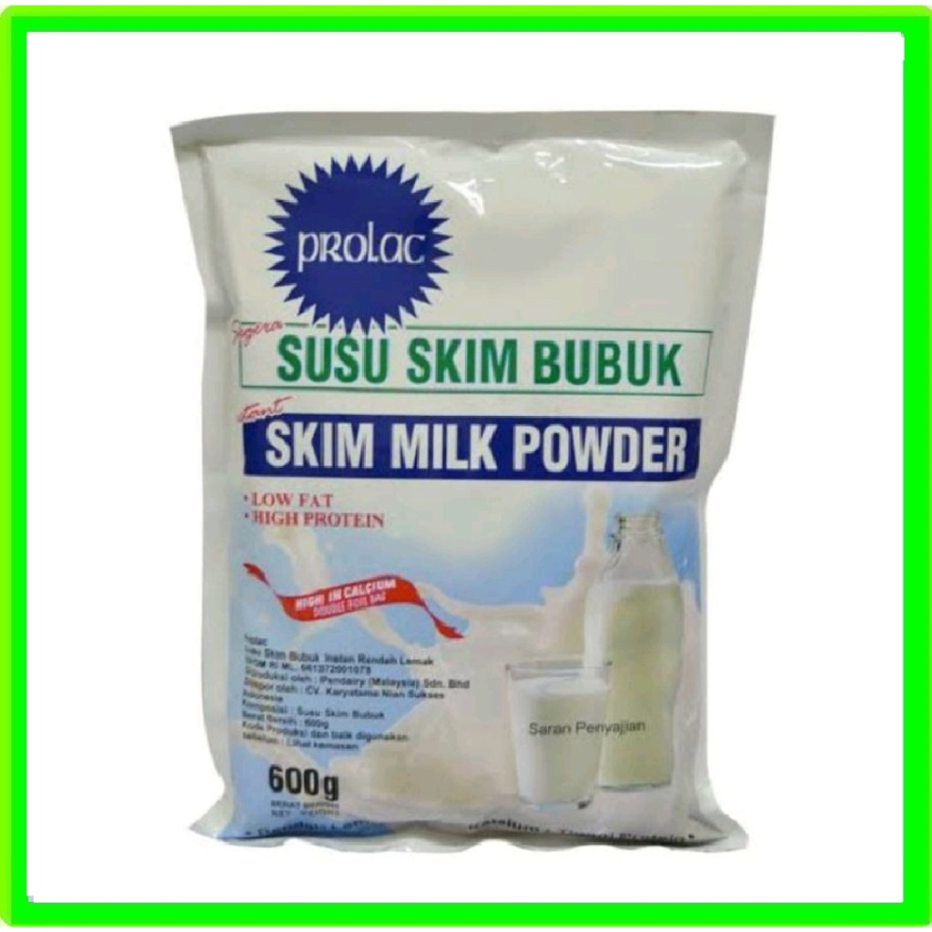 

Prolac skim milk powder susu bubuk 600 gram susu low fat high protein