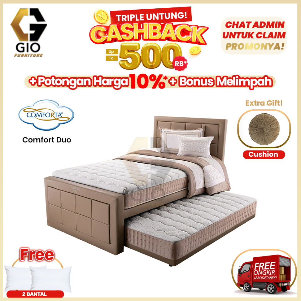Kasur Comforta Comfort Duo 3in1 / Comforta Spring Bed Comfort Duo 3in1( Full Set )