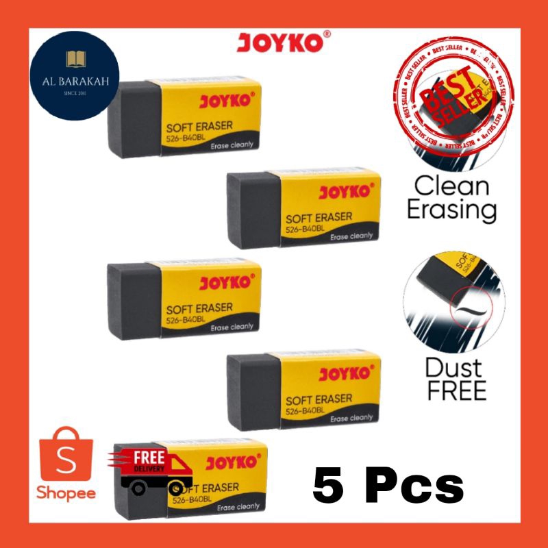 

5 PCS !!! Penghapus Kecil Joyko Hitam 526-B40BL / Eraser