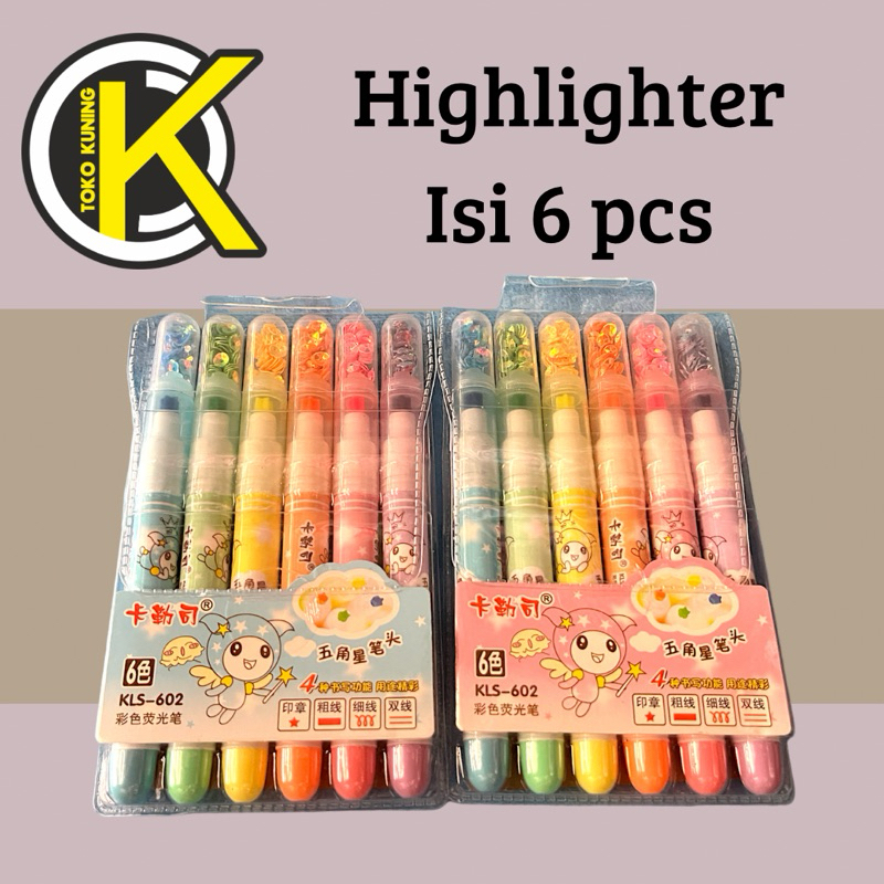 

highlighter isi 6 kecil | stabilo kecil isi 6