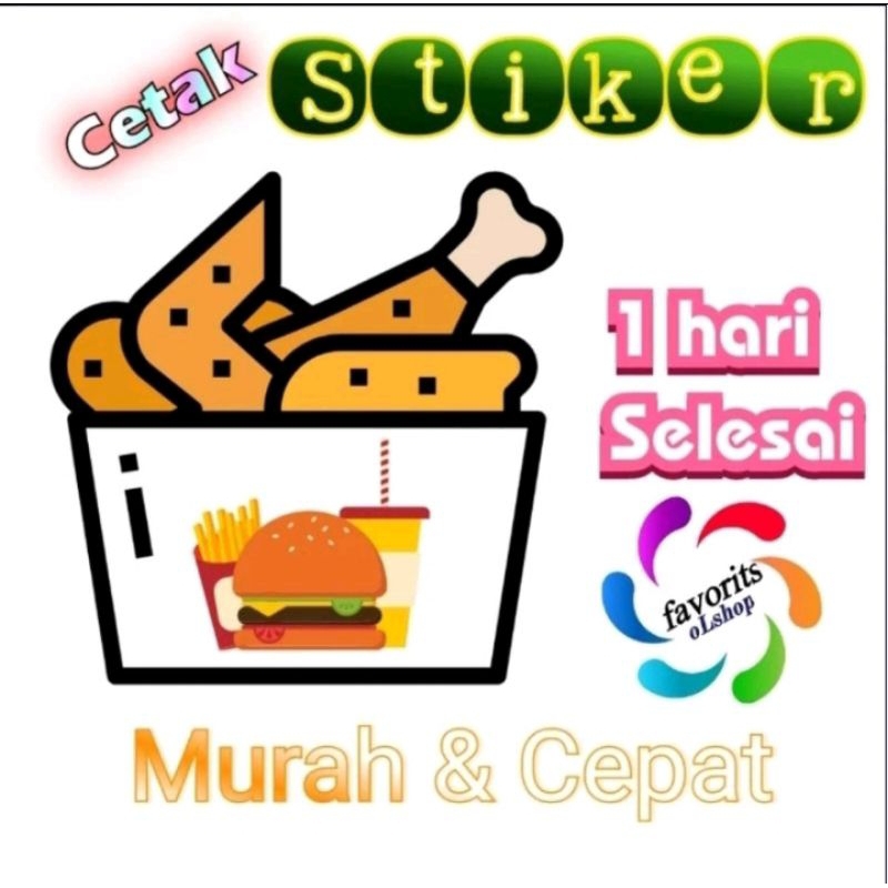 

Cetak Stiker Logo Toko Sticker Makanan 10x10 cm