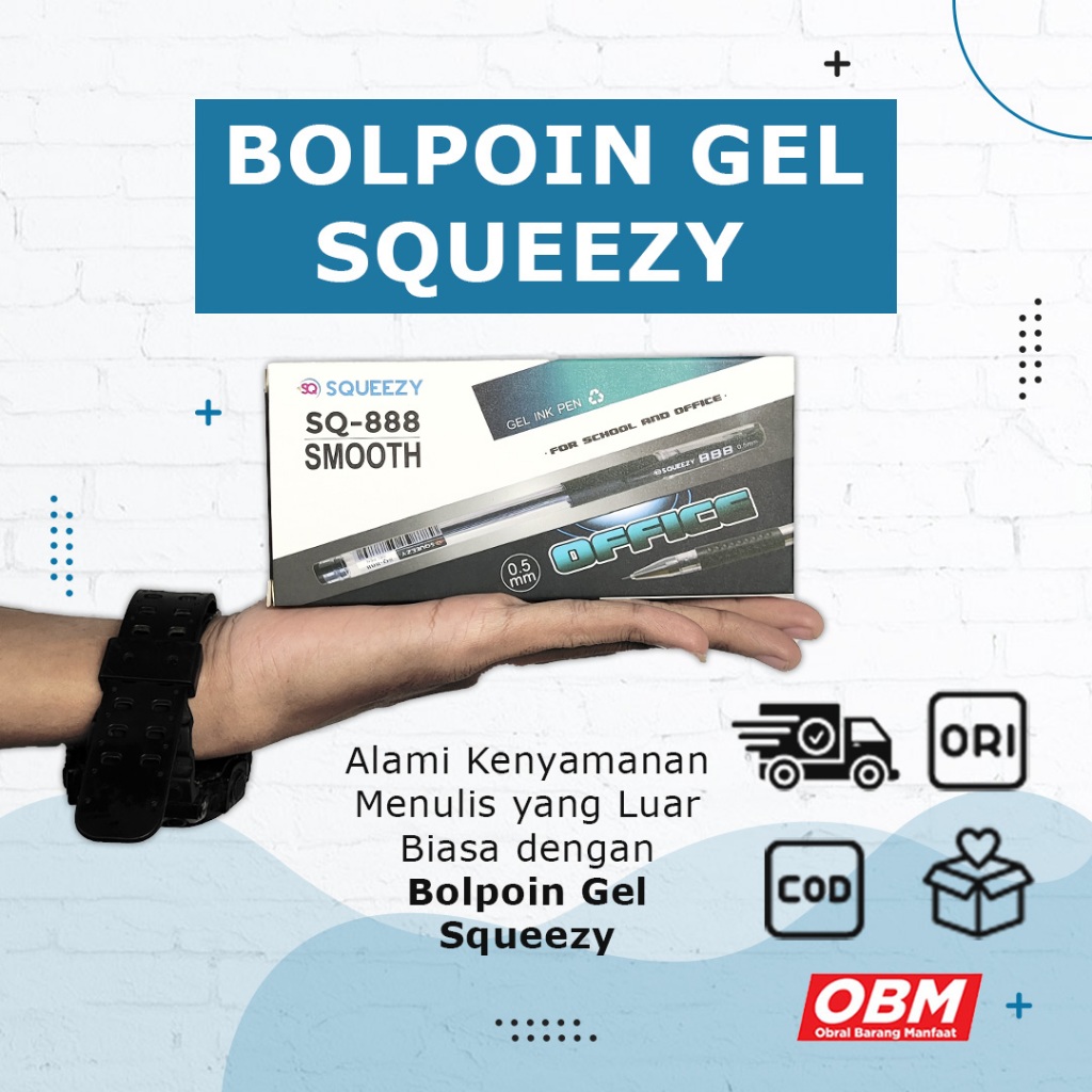 

Bolpoin GEL Murah Warna Hitam Merk SQUEEZY Harga 1 Lusin
