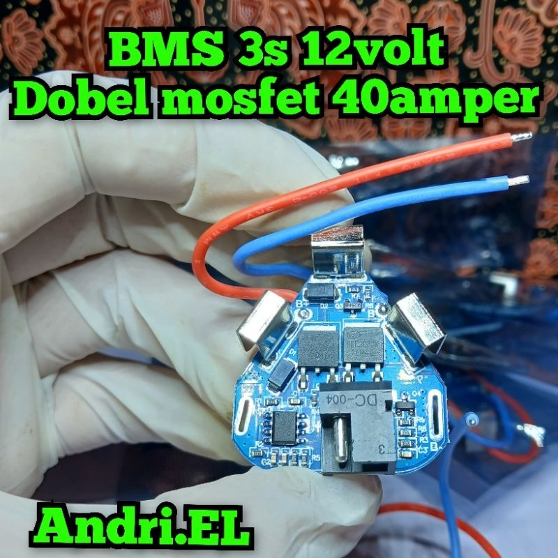 BMS BATERAI BOR 12V 2 MOSFET 40 AMPER
