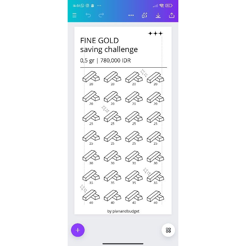 

Amplop / Tracker Menabung Gold / Emas 0,5gr Rupiah Only