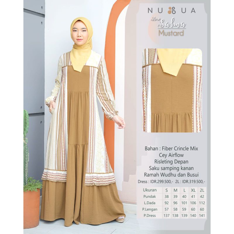 NEW SALMA DRESS/HANA DRESS BY NUBUA ORIGINAL/GAMIS NUBUA/SALMA DRESS