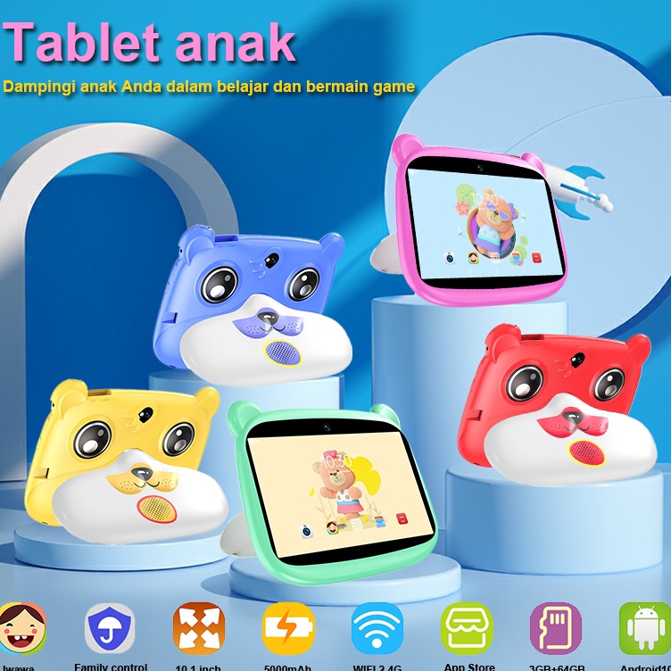 KODE J23L Tablet Belajar AnakHancdon Tab 1 inch F12 Baru Tablet PC 2GB  32GB Tablet Android Touch Sc