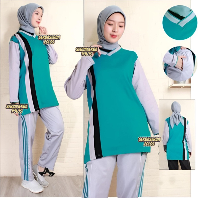 stelan olahraga muslim tunik//seragam guru tunik//kaos tunik