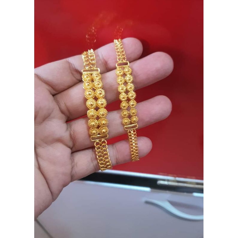 Gelang Matahari 15 gram dan 20 gram Emas LM/London 24K kadar 99,9%