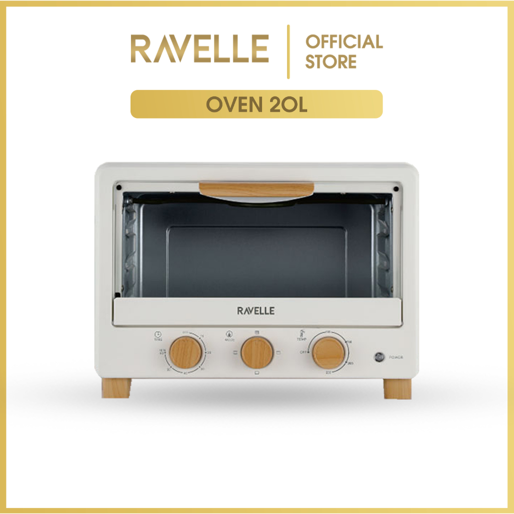 RAVELLE Electric Oven 20 Liter - Oven Listrik Low Watt - Cotton White