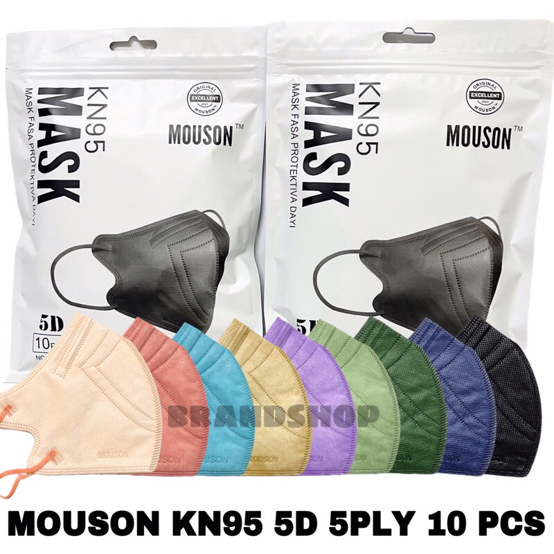 Masker KN95 Mouson 5D Face Mask isi 10 pcs - Disposable Mask