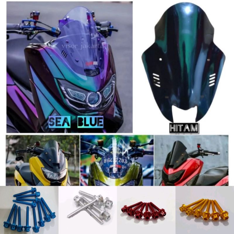 Winsil Windshield Tameng Visor TDR Nmax new 2020-2024 Nmax old 2015-2019 paketan Baut