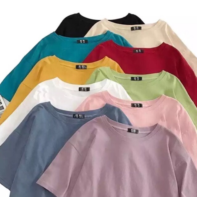 KAOS POLOS OVERSIZE ALL SIZE / CROP POLOS / KAOS CROP WANITA / KAOS CROP OVERSIZE WANITA