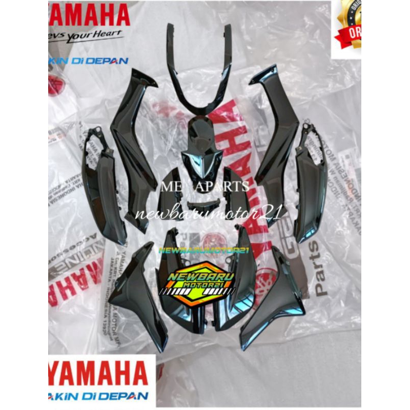 Cover set body halus Nmax N-MAX old 2DP hitam glossy original yamaha
