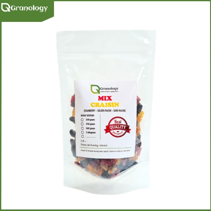 

Swip up Mix Craisin 25 gram Cranberry Dark Raisin Golden Raisin by Granology