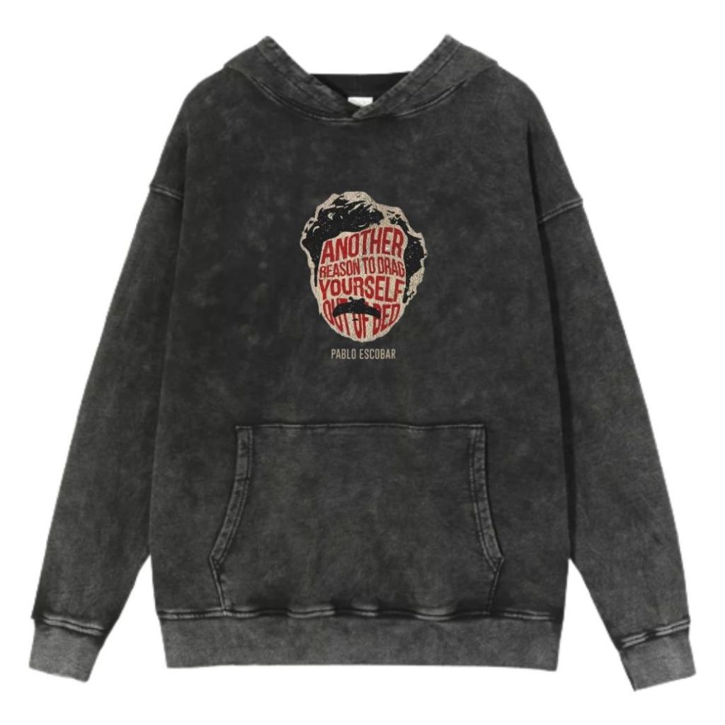 Jaket Hoodie Pullover Black Wosh Pablo Escobar