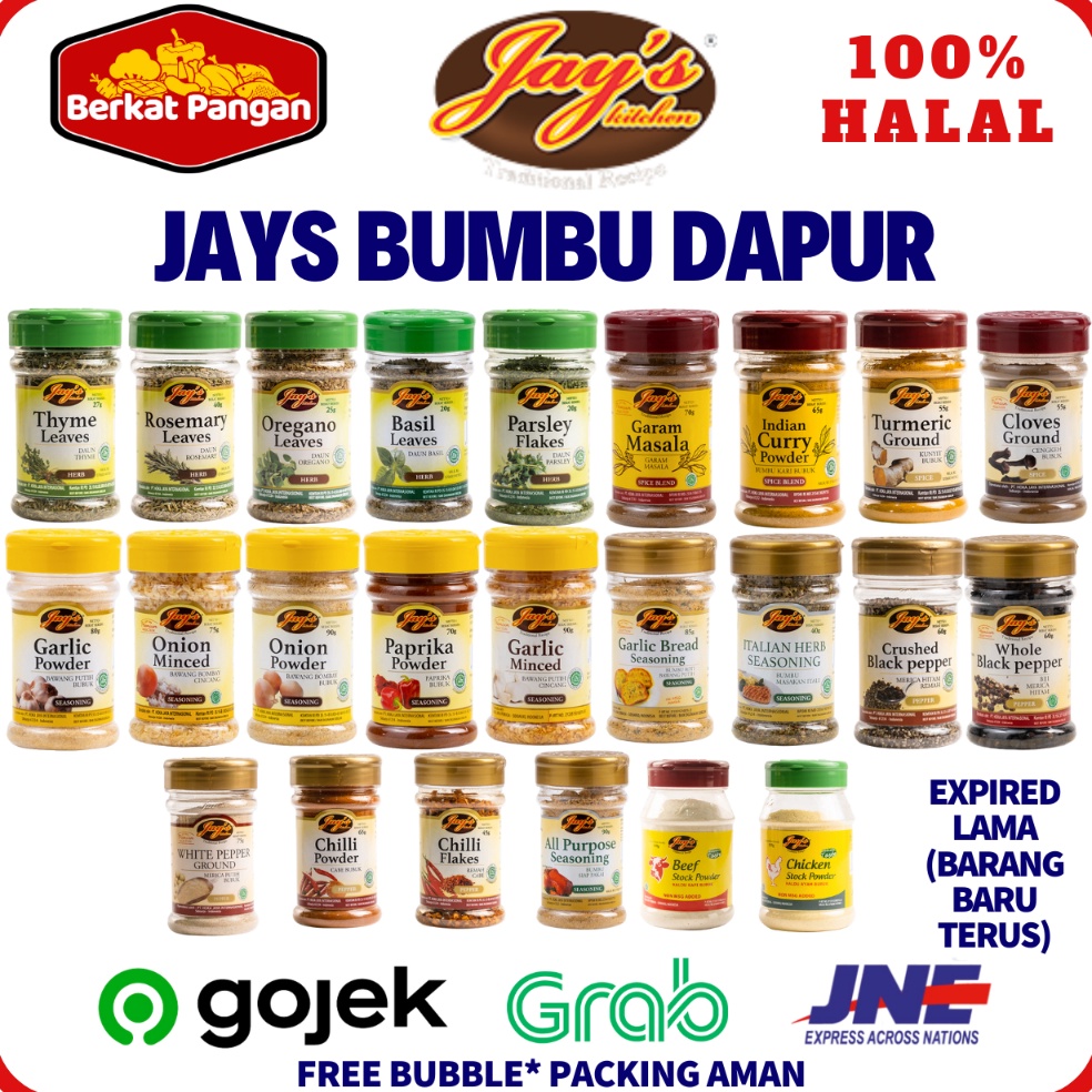 

TERBARU Jays Bumbu Dapur All Varian Jays Jay Bumbu Masak Herb Seasoning Oregano Parsley Garlic Onion