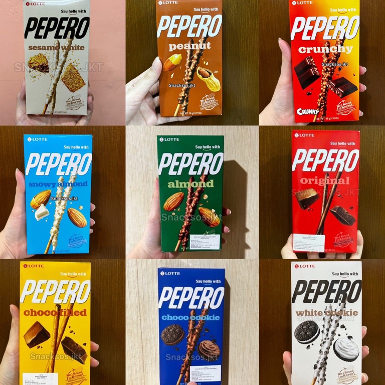 

PAKET LENGKAP Lotte Pepero White Cookie White Sesame Choco Cookie Nude Choco Original Chocolate Almond Lotte Pepero Crunchy Crunky Lotte Pepero Peanut Pepero Snowy Almond